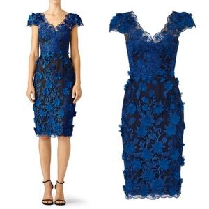 Marchesa Notte Floral Embroidered Dress in Size 2